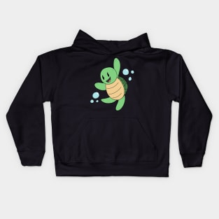 Friendly Sea Turtle Says Hi Kids Hoodie